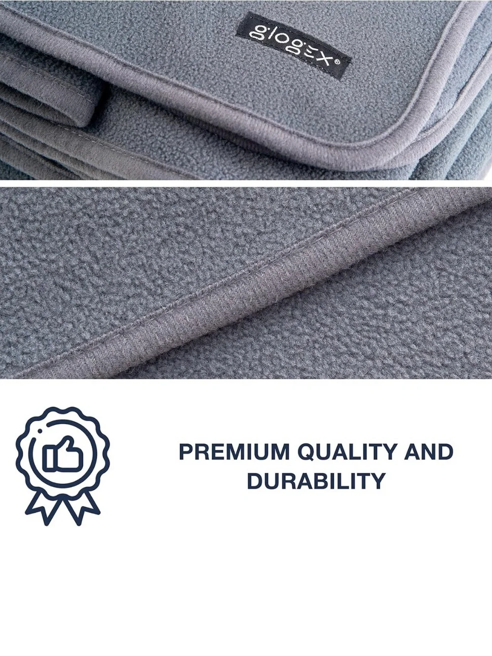X Large Waterproof Pet throw Blanket Gray Fleece for Sofa or king size bed Cover